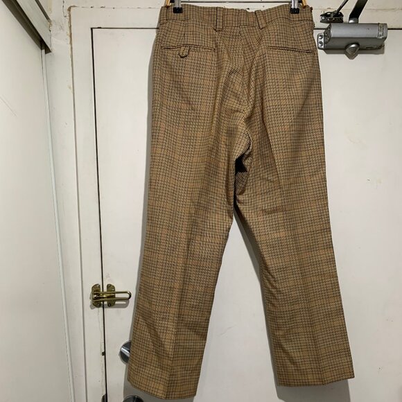 VINTAGE WONDER CREASE WOOL PLAID PANTS ZIE 34 - Picture 3 of 9
